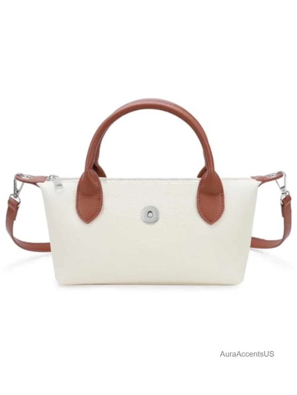 Mini Vegan Leather Satchel Purse, Dumpling Hobo Bag Crossbody with Removable